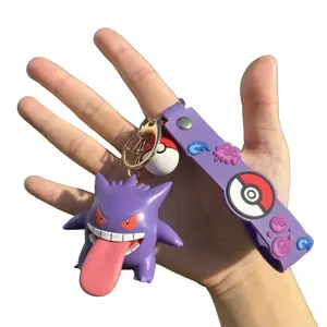 Pokemon Gengar Keychain Figure Car Key School Bags Toy Gift Decorations