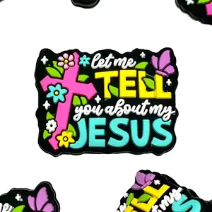 1pc Let Me Tell You About My Jesus 2.0 Silicone Focal Beads - Faith Based Beading & Crafting Supplies
