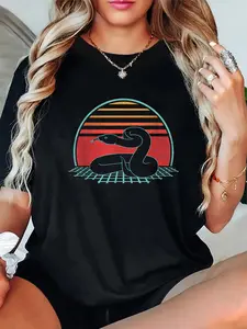 100% Cotton Unisex Snake Retro Vintage 80s Style Boa Corn Python Owner Gift T-Shirt Women's Men Graphic Tee