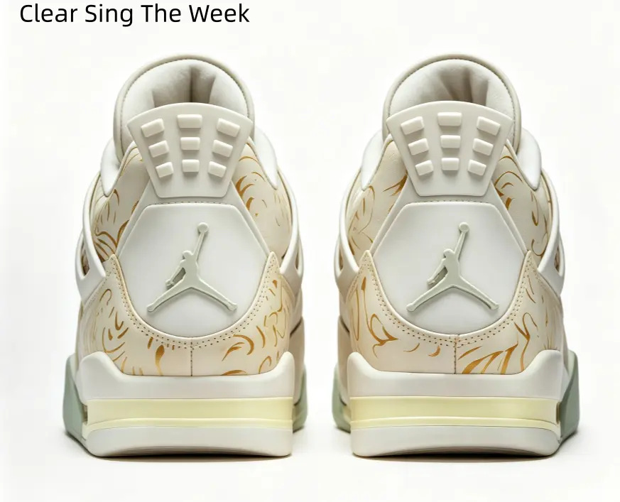 Vintage Pattern High Top Sport Sneakers with Jade & Metallic Gold Details, Comfort Shock Absorbing Casual Shoes Unisex, Fashion Lace Up Streetwear Footwear for Workout Hangout Weekend Outings