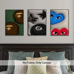 Modern Style Wall Art Poster Set, Canvas Prints, High-Quality Printed Canvas Unframed, Home Decor for Living Room, Bedroom, Hallway, Perfect Gift