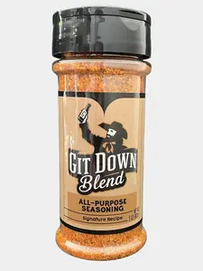 Git Down Blend: All-Purpose Seasoning - Signature Recipe, 5 oz Black Bottle All-Natural Spice Blend, Bold Flavor, Great on Everything