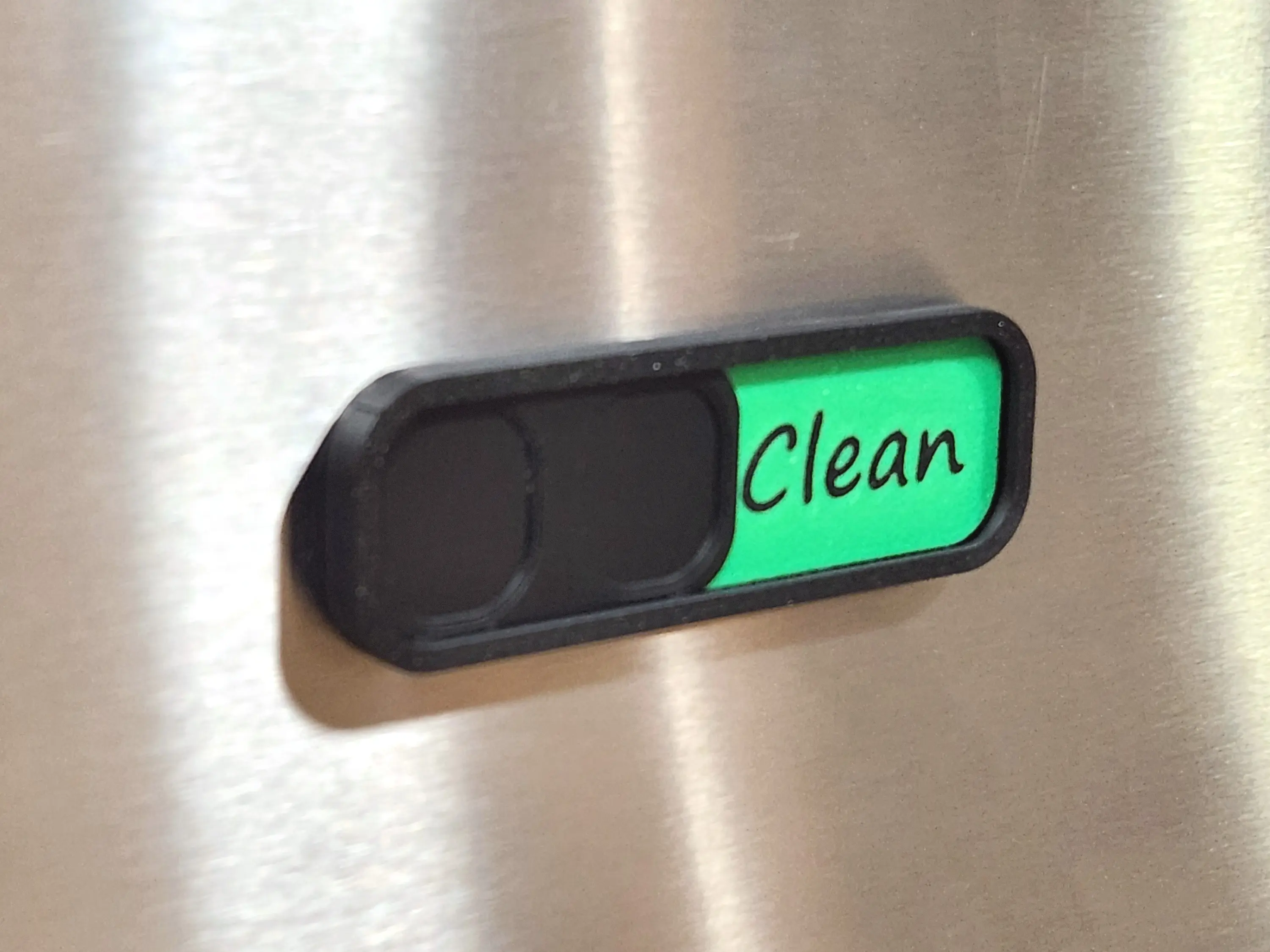 Dishwasher clean dirty sliding sign, magnetic cycle label, kitchen accessory