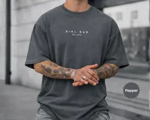 Comfort Colors Girl Dad Shirt, Minimal Girl Dad Tee, Est 2026 Dad Shirt, New Dad Gift