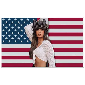 Ella AMERICAN FLAG Retro Country Music Fan Bedroom Decor Colorful Garden Flag Outdoor Yard Decor Double Sided Premium 100% Polyester Weather Resistant Unique Housewarming Gift
