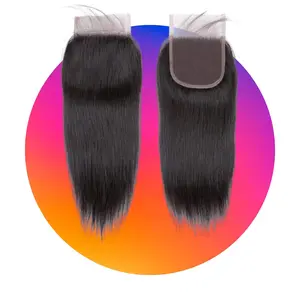 16" 4x4 Straight Human Hair HD Closure with Baby Hair for Versatile Customization