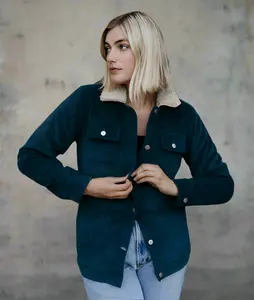 Outback Trading Co Women's Turquoise Georgia Corduroy Jacket Coat 42195-TUR