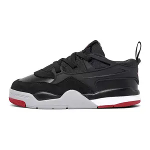 Toddler's Jordan 4 RM Black/Varsity Red-Wolf Grey (FQ7937 061)