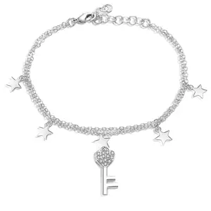 Mytys Dainty Star Key Charm Double Chain Bracelet for Women Fashion Jewelry Gift Jewellery