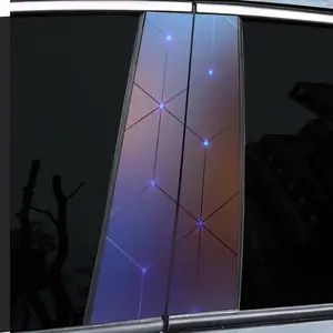 2-Pieces, Creative Decals - High Gloss - Waterproof and Scratch Resistant - PVC - Stickers - Self-Adhesive Suitable for - B - Rods - Doorposts, etc. - Ideal for Vehicles - Wall and Window Glass Decorations -