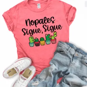 Nopales sigue sigue bilingual teacher shirt Cotton Crew Neck