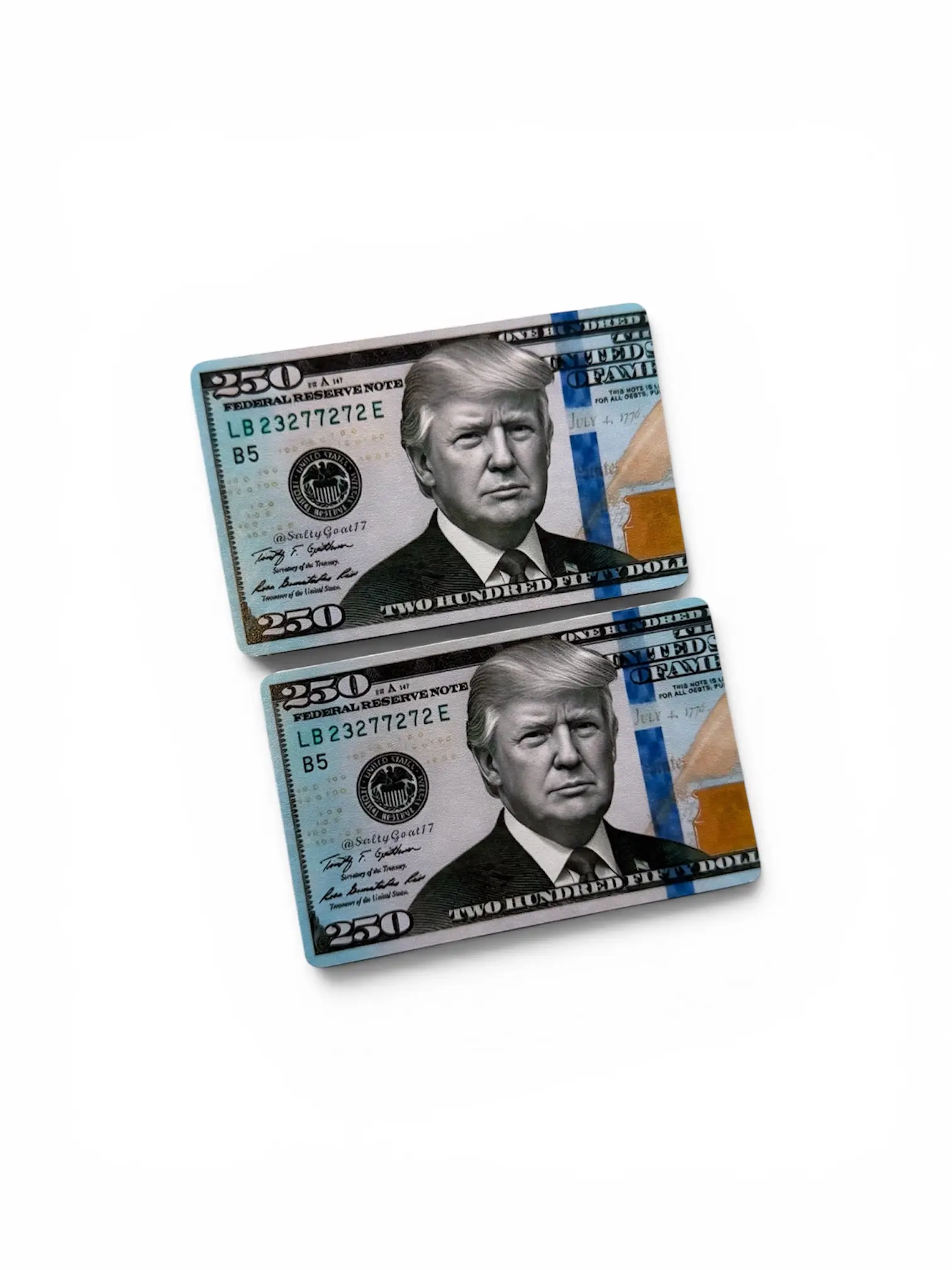 Credit Card Vinyl Skins Trump 250 Card Decal 2 Pac With Easy Pull Tabs