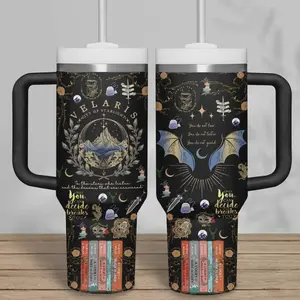Velaris City Of Starlight  bookish 40oz Tumbler, ACOTAR Tumbler, The night Court Tumbler, Dark Academia drinkware