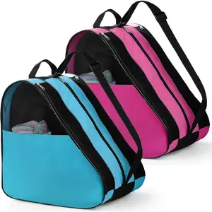 2 Pack Roller Skate Bags, Oxford Cloth Ice Skates Storage Bag with Adjustable  Strap, Figure Skating Shoes Carry Bags Roller  Container, Roller Skate Accessories