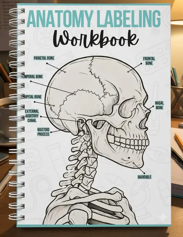 [New 2026] Anatomy Labeling Workbook, Nursing Study Guide, Human Body Systems, A&P Printable Worksheets, 90+ Pages