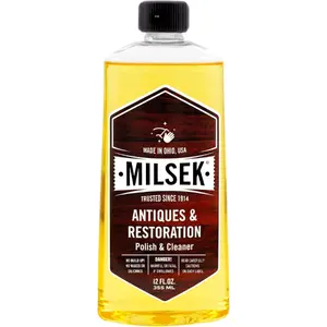 Milsek Antiques & Restoration Polish & Cleaner - Home Essential Cleaning Supplies for Home Improvement of any Wood Antiques or Heirlooms - 12 Fl Oz (Pack of 1)