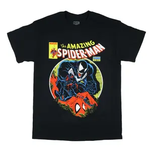 Marvel The Amazing Spider-Man T Shirt Mens Venom Is Back Comic Graphic Tee (Medium)