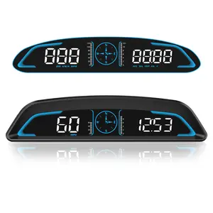 Digital Gps Speedometer Universal Heads Up Display For Car 5.5 Inch Large Lcd Hud With Mph Speed Fatigued Driving Alert Overspeed Alarm Trip Meter All Vehicle
