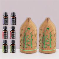 2 PCS Light Wood Grain