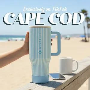 HydroJug Traveler 40 oz Light Blue Insulated Stainless Steel Water Bottle with Handle & Flip Straw Leak Resistant Tumbler Reusable for Women Men Cape Cod