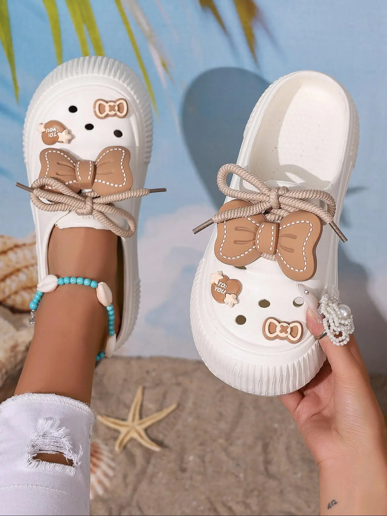 Women's Cute Cartoon Slides, Casual Soft Comfortable Home Slippers, Non-slip Slippers for Indoor & Outdoor Wear, Walking Shoes