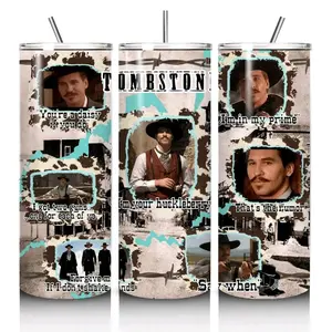 Doc Holiday 20 oz Tumbler - Tombstone Design - Bottle, Drinkware
