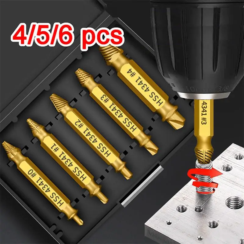 Damaged Screw Extractor Set, Easy Out Bolt Extractor, Stripped Screw Remover, Stripped Head Screws Nuts Bolts Bit Gift for Men