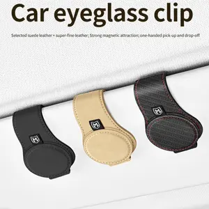 Universal Car Sun Visor Sunglass Holder, Multi-Function Card Clip, In-Car Sunglasses Storage Stand, Automotive Accessory