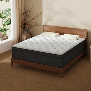 【Summer Vibes】8"10"12"14" Twin Full Queen King Size Mattress-in a Box Hybrid Spring Gel Memory Foam with Lumbar Support, for Home, Rooms, and Hotels