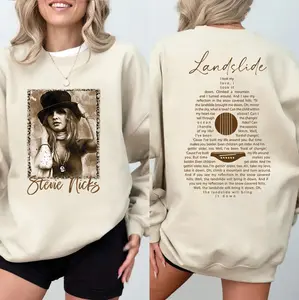 Landslide Guitar Lyric Tee, Sweat and Hoodie - Stevie Nicks Inspired Retro Rock 70s Style, Perfect Fan Gift