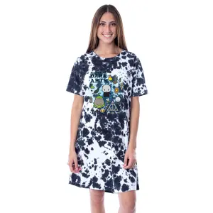 Harry Potter Womens' Lord Voldemort Wizarding World Nightgown Sleep Pajama Shirt Tie-Dye