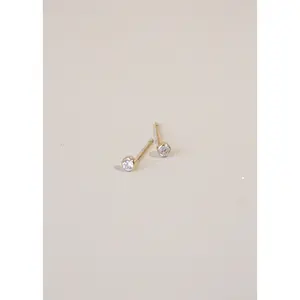 Tiny Diamond Stud Earrings