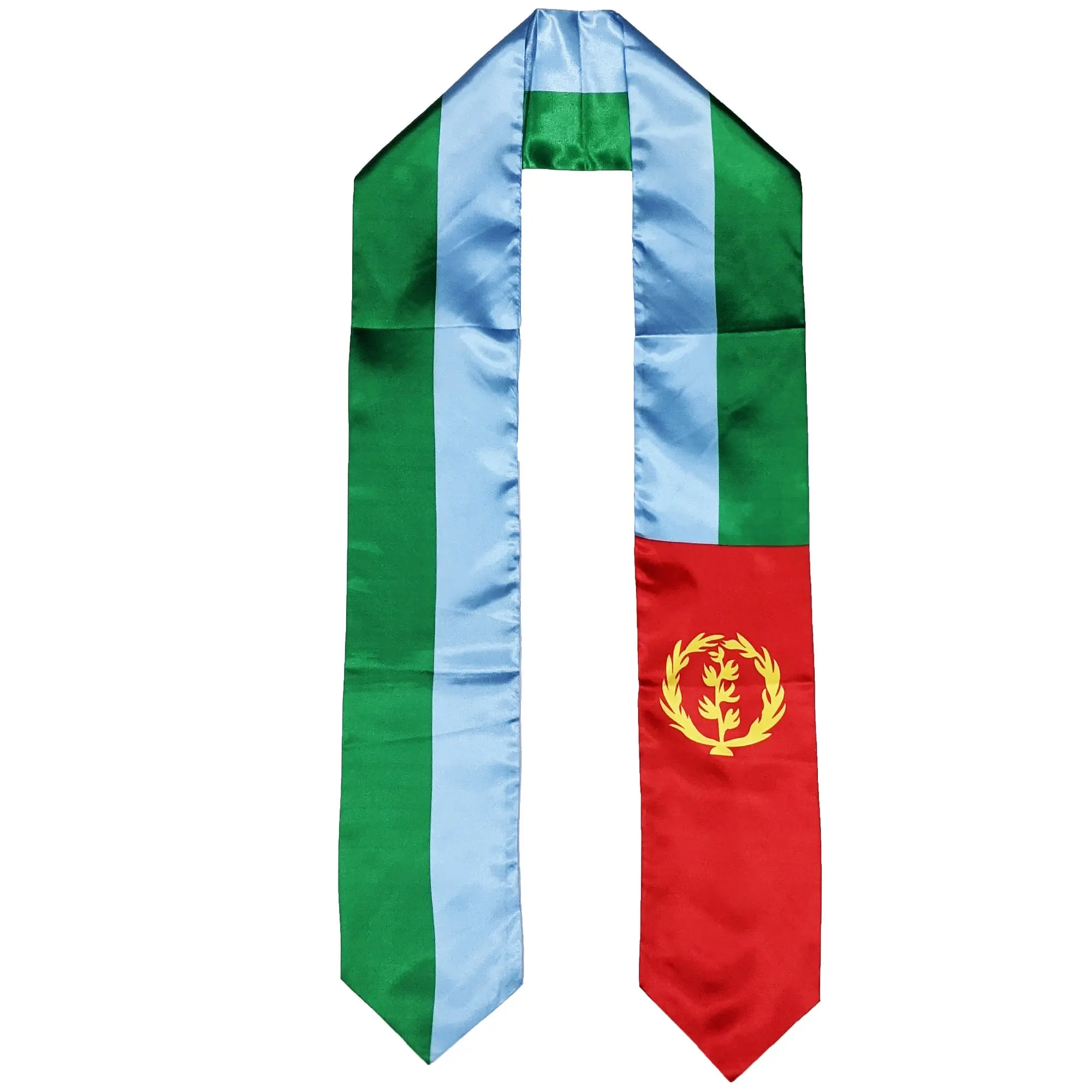 Eritrea Flag Graduation Stole, Sash, Scarf, Gift, Students, Quality, High School, College, Scarves, Adults, Men and Women, Satin