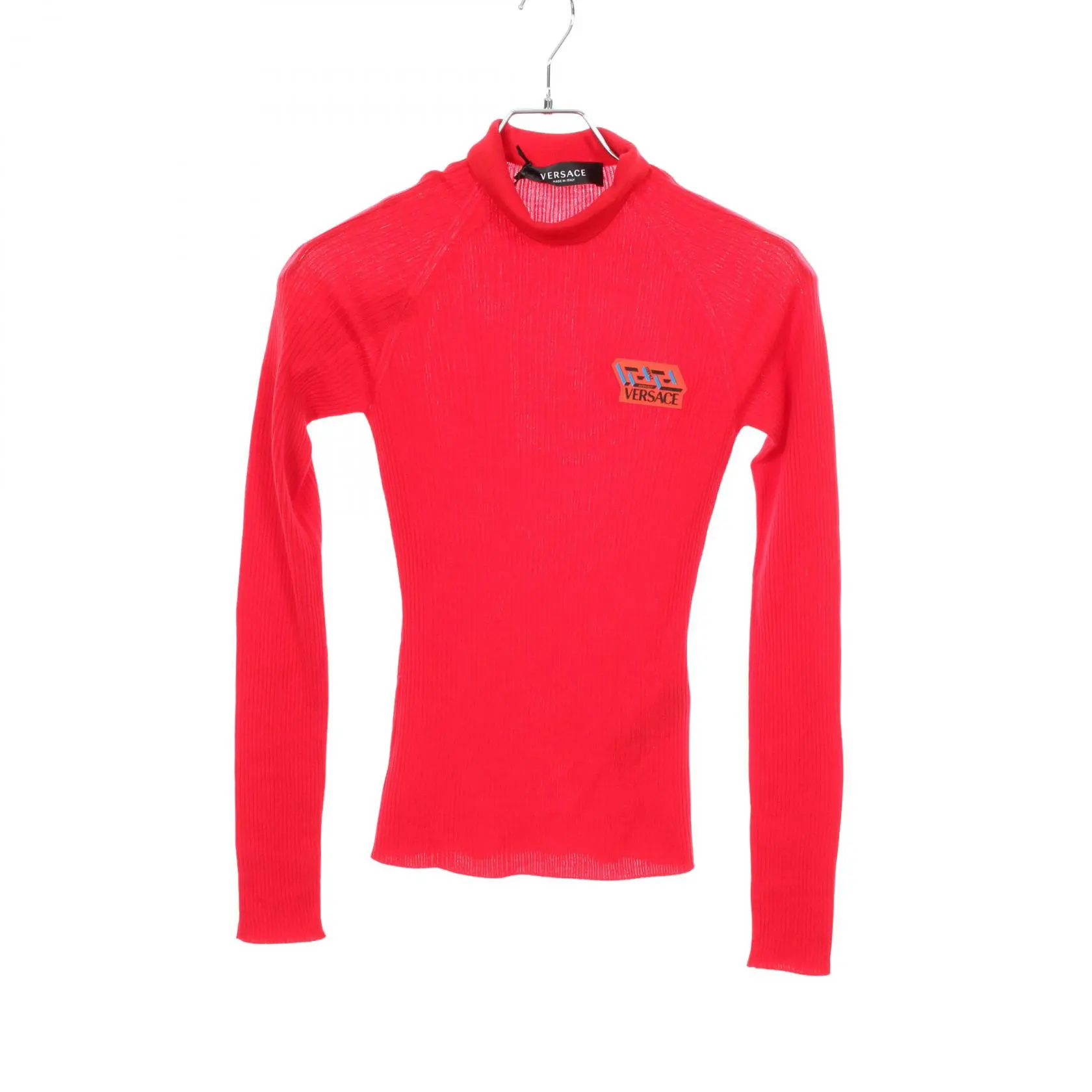Pre-owned VERSACE Wool Small Leather Goods Knit Top