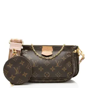 Pre-owned Louis Vuitton Leather Clutches & Wristlets Monogram Canvas Multi Pochette Accessoires