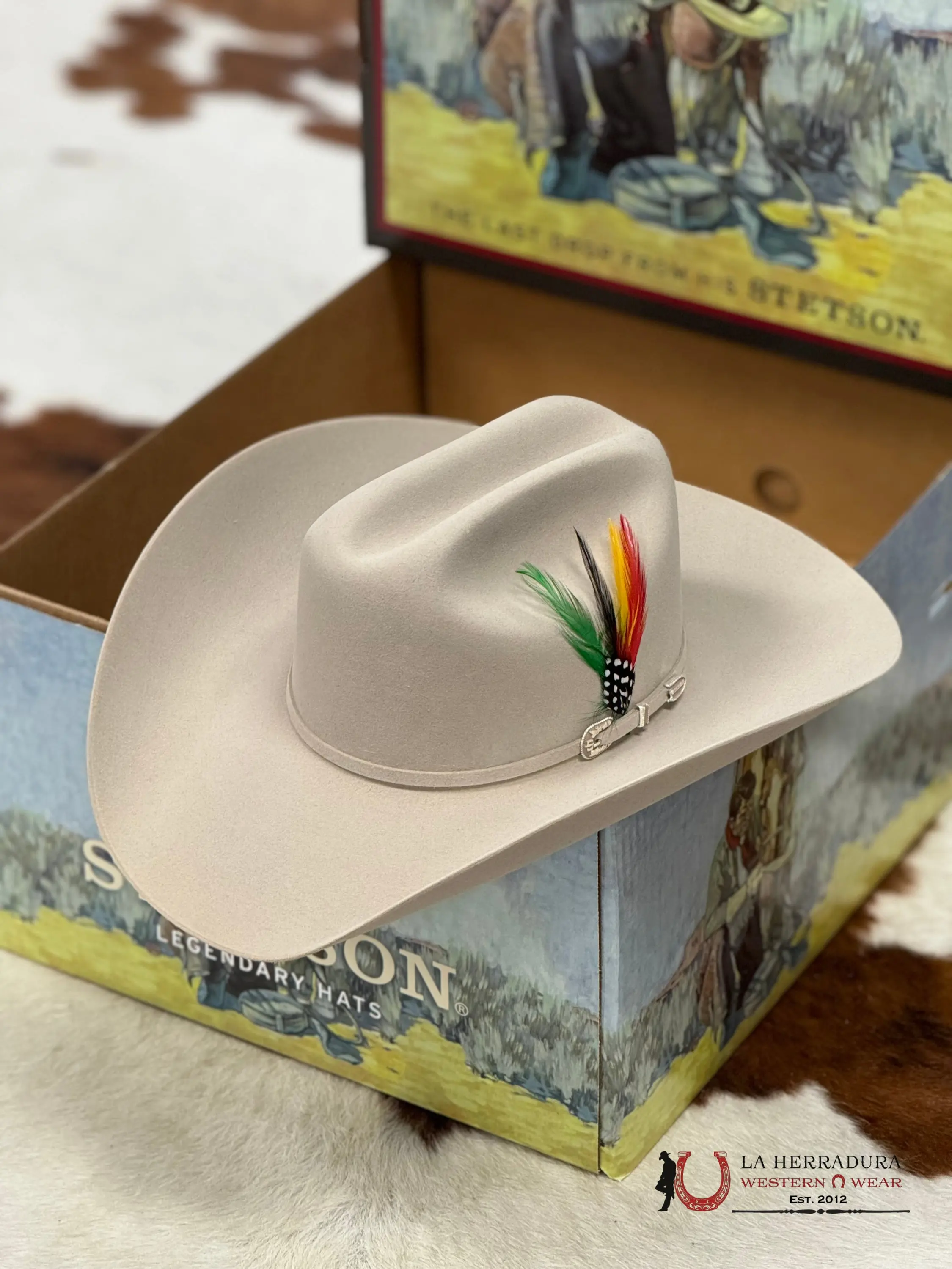Classic 6X Felt Cowboy Hat in Silver Belly - Traditional Skyline Style with a 4 5/8" Crown and Leather Sweatband, Classic Cowboy Hat, Buckle, Silverbelly, Casual Hat