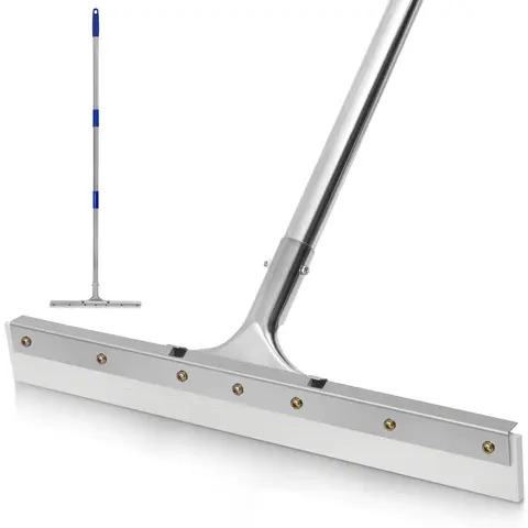 Floor Squeegee – Rubber Squeegee Broom for Concrete Floors, Windows & Floor Cleaning | AquaSlide MiniPushPro by MHM