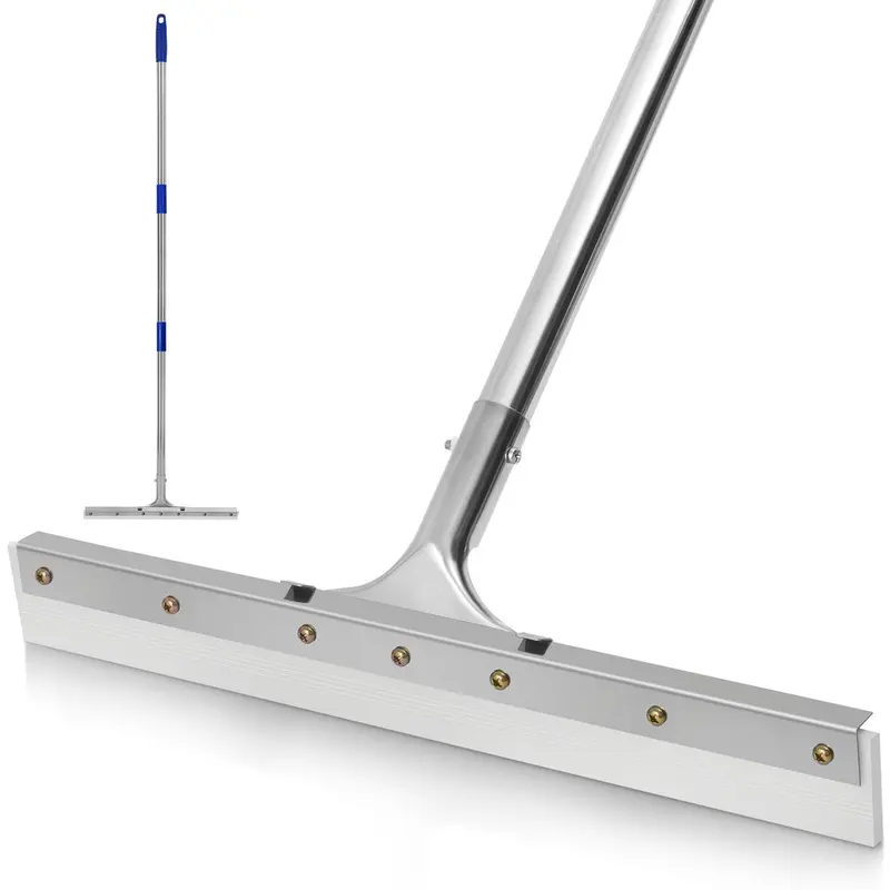 Floor Squeegee – Rubber Squeegee Broom for Concrete Floors, Windows & Floor Cleaning | AquaSlide MiniPushPro by MHM