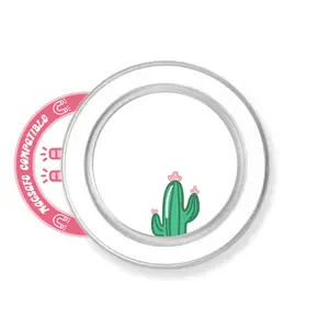 abbyrose Mini Cactus Phone Grip with magnet Clear