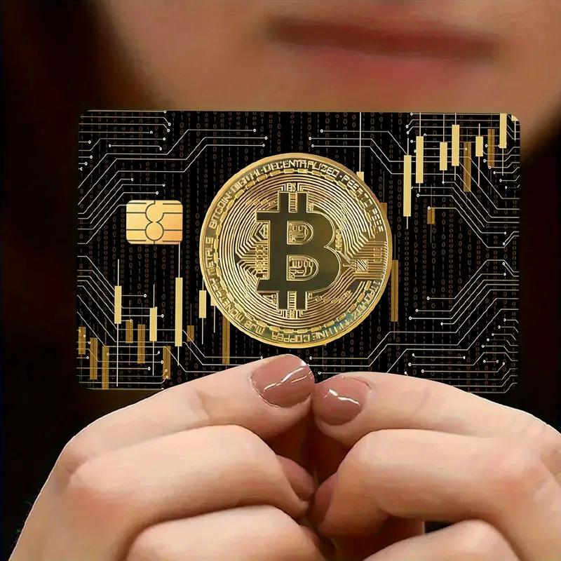 2025 New Coin Gold Bitcoin Series Decorative Credit Card Skin Protection Sticker