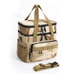 Double-Layer Tactical Insulated Military Lunch Bag, Expandable and Durable for Office Camping Picnic, Ideal Gift for Adults