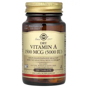 Solgar Dry Vitamin A, 100 Tablets