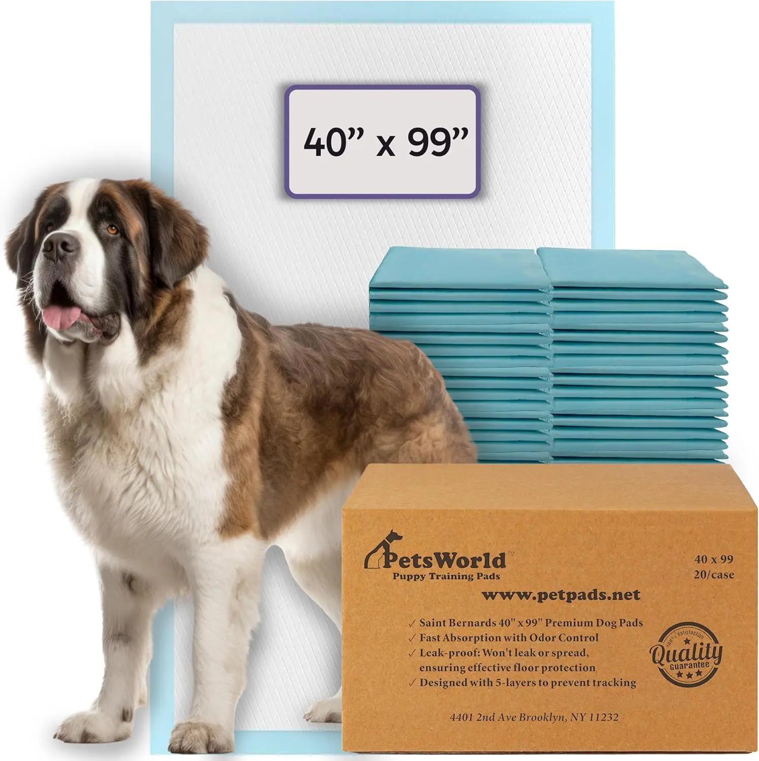 PetsWorld 4XL (40x99 inch) Dog Training & Potty Pads Pads