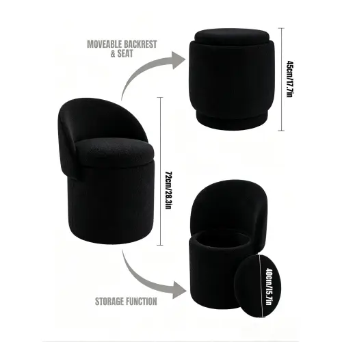 Black（No Swivel）