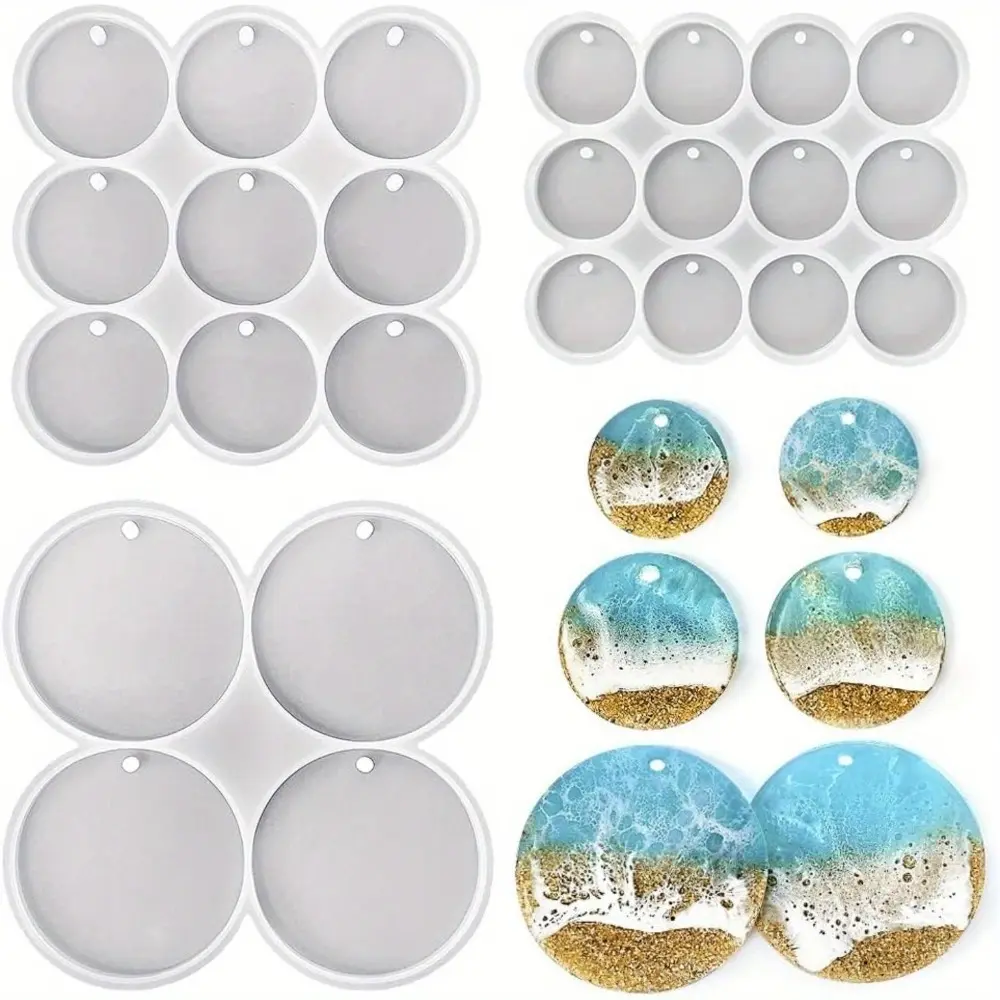 3pcs Round Hole Pendant Silicone Mold for Jewelry Making - TikTok Shop