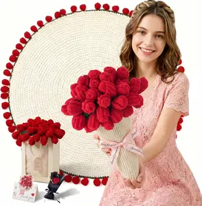 BUY HAPPY 3D Everlasting Rose Blanket Lightweight Travel Blanket Soft Skin Friendly Air Conditioning Cover Practical Outdoor Leisure Blanket Cozy Nap Blanket Sofa Decor Warm Present For Women