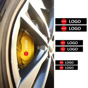 6pcs Car Brake Caliper Stickers, Multiple Car Brand Logos Available, Durable Waterproof Sunproof Decoration, Scratch Cover, Universal Fit