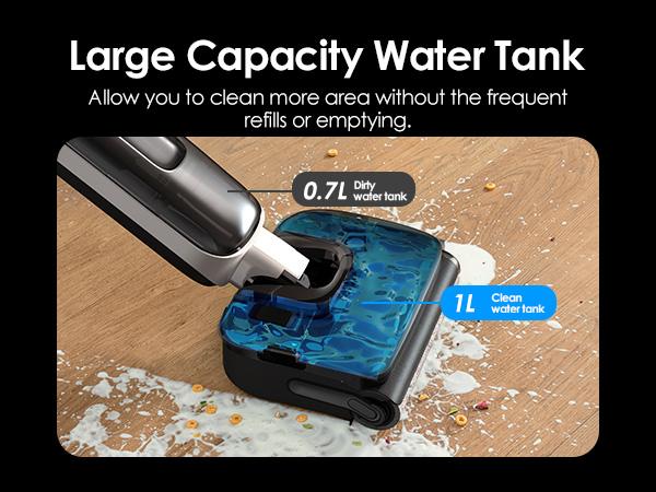 Tineco Floor ONE S6 Master Wet Dry Vacuum Cleaner, 20kPa Suction Vacuum Mop with Dual-Edge Cleaning, 45 Min Runtime (Quite Mode), 185°F Flashdry, 4inch Ultra-Slim Tineco Floor ONE S6 Master Wet Dry Vacuum Cleaner, 20kPa Suction Vacuum Mop with Dual-Edge Cleaning, 45 Min Runtime (Quite Mode), 185°F Flashdry, 4inch Ultra-Slim