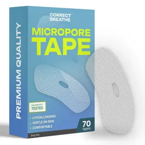 CorBreev Mouth tape (70 Pack) - Skin-Friendly, Hypoallergenic, Easy to Apply & Remove, Reduce Snoring