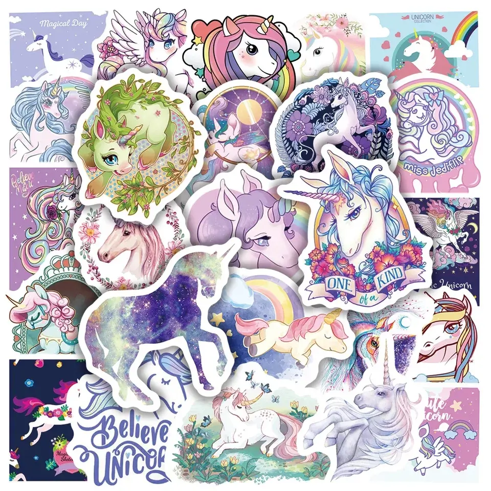50 Pack of Unicorn Children's Stickers